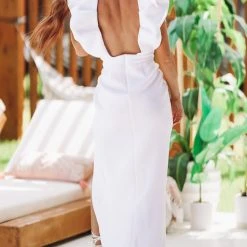 HAZEL & OLIVE Alexis' Dynasty Dress - Ivory White -HAZEL & OLIVE shop hazel olive alexis dynasty dress white 33734078562498