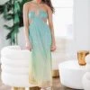 HAZEL & OLIVE Bali Bound Midi Dress - Blue Gold -HAZEL & OLIVE shop hazel olive bali bound midi dress blue gold 36480420774082