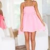 HAZEL & OLIVE Beauty Hour Mini Cocktail Dress - Pink -HAZEL & OLIVE shop hazel olive beauty hour mini cocktail dress pink 37443297214658