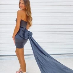 HAZEL & OLIVE Bowtiful Babe Cocktail Bow Dress - Black