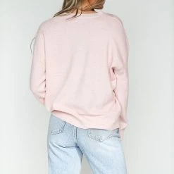 HAZEL & OLIVE Bride Tinsel Pullover Sweater - Baby Pink -HAZEL & OLIVE shop hazel olive bride tinsel pullover sweater baby pink 36062436163778