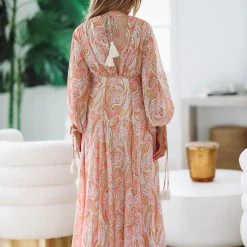 HAZEL & OLIVE Chasing Dawn Maxi Dress - Pink -HAZEL & OLIVE shop hazel olive chasing dawn maxi dress pink 37248576487618