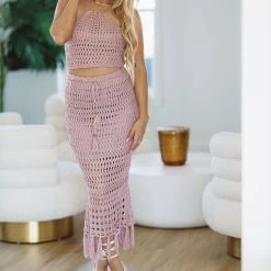 HAZEL & OLIVE Crochet Maxi Skirt - Lavender -HAZEL & OLIVE shop hazel olive crochet maxi skirt lavender 36942377943234