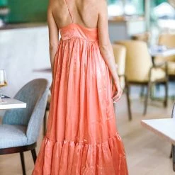 HAZEL & OLIVE Dance Floor Bound Maxi Dress - Dark Peach -HAZEL & OLIVE shop hazel olive dance floor bound maxi dress dark peach 37562947272898