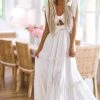 HAZEL & OLIVE Double Bow Tiered Maxi Dress - White -HAZEL & OLIVE shop hazel olive double bow tiered maxi dress white 37451974901954