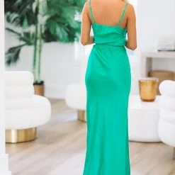 HAZEL & OLIVE Dress It Well Maxi Gown Dress - Green -HAZEL & OLIVE shop hazel olive dress it well maxi gown dress green 37375624839362