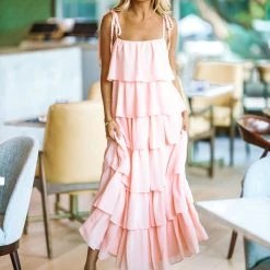 HAZEL & OLIVE Effortlessly Endearing Maxi Dress - Blush Pink -HAZEL & OLIVE shop hazel olive effortlessly endearing maxi dress blush pink 37562951991490