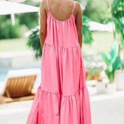 HAZEL & OLIVE Feels Like Sunshine Maxi Dress - Pink -HAZEL & OLIVE shop hazel olive feels like sunshine maxi dress pink 37522640076994