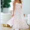HAZEL & OLIVE Girly And Chic Maxi Dress - Ivory And Pink -HAZEL & OLIVE shop hazel olive girly and chic maxi dress ivory and pink 37066739843266