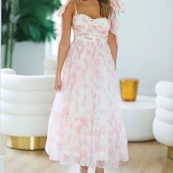 HAZEL & OLIVE Girly And Chic Maxi Dress - Ivory And Pink 4 HAZEL & OLIVE Girly And Chic Maxi Dress - Ivory And Pink -HAZEL & OLIVE shop hazel olive girly and chic maxi dress ivory and pink 37066739908802