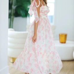 HAZEL & OLIVE Girly And Chic Maxi Dress - Ivory And Pink 5 HAZEL & OLIVE Girly And Chic Maxi Dress - Ivory And Pink -HAZEL & OLIVE shop hazel olive girly and chic maxi dress ivory and pink 37066739941570