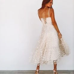 HAZEL & OLIVE Giving Me Butterflies Midi Dress - Cream Ivory 7 HAZEL & OLIVE Giving Me Butterflies Midi Dress - Cream Ivory -HAZEL & OLIVE shop hazel olive giving me butterflies midi dress cream ivory 34917725798594