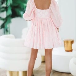 HAZEL & OLIVE Hearts Desire Babydoll Mini Dress - Pink -HAZEL & OLIVE shop hazel olive hearts desire babydoll mini dress pink 36480419430594