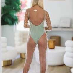 HAZEL & OLIVE I'm With The Band Mesh Dress - Nude -HAZEL & OLIVE shop hazel olive i m with the band mesh dress nude 37153185661122