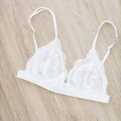 HAZEL & OLIVE Lace Bralette - White
