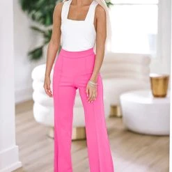 HAZEL & OLIVE Lucky You Pants - Fuchsia Pink -HAZEL & OLIVE shop hazel olive lucky you pants fuchsia pink 36905374974146