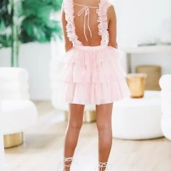 HAZEL & OLIVE More Than Ever Tulle Dress - Pink -HAZEL & OLIVE shop hazel olive more than ever tulle dress pink 37224284684482