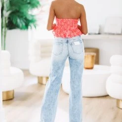 HAZEL & OLIVE Only You Crop Top - Pink And Orange -HAZEL & OLIVE shop hazel olive only you crop top pink and orange 37269696020674