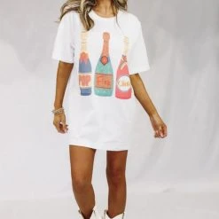 HAZEL & OLIVE Pop Fizz Clink Graphic T Shirt Dress Or Tee - White 4 HAZEL & OLIVE Pop Fizz Clink Graphic T Shirt Dress Or Tee - White -HAZEL & OLIVE shop hazel olive pop fizz clink graphic tee dress white 32192222494914