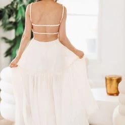 HAZEL & OLIVE Private Island Maxi Dress - Cream -HAZEL & OLIVE shop hazel olive private island maxi dress cream 36480421757122