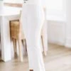 HAZEL & OLIVE Ready Or Not Crop Wide Leg High Waist Jeans - Off White -HAZEL & OLIVE shop hazel olive ready or not crop wide leg high waist jeans off white 37517854736578