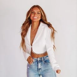 HAZEL & OLIVE Rhinestone Cowgirl Cropped Blazer - White 8 HAZEL & OLIVE Rhinestone Cowgirl Cropped Blazer - White -HAZEL & OLIVE shop hazel olive rhinestone cowgirl cropped blazer white 35910227820738