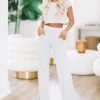 HAZEL & OLIVE Set On You Pant And Crop Top Set - Heather Grey -HAZEL & OLIVE shop hazel olive set on you pant and crop top set heather grey 37086554292418