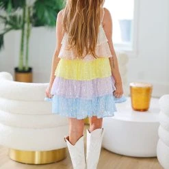 HAZEL & OLIVE Star Of The Party Sequin Cocktail Dress - Blush Yellow And Light Blue 9 HAZEL & OLIVE Star Of The Party Sequin Cocktail Dress - Blush Yellow And Light Blue -HAZEL & OLIVE shop hazel olive star of the party sequin cocktail dress blush yellow and light blue 37024505856194