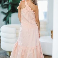 HAZEL & OLIVE Sweet As A Peach Maxi Dress - Light Pink -HAZEL & OLIVE shop hazel olive sweet as a peach maxi dress peach 36353393787074
