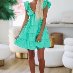 HAZEL & OLIVE Tell Me About It Dress - Green