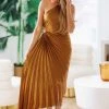 HAZEL & OLIVE What Dreams Are Made Of Maxi Dress - Bronze -HAZEL & OLIVE shop hazel olive what dreams are made of maxi dress bronze 37276233138370