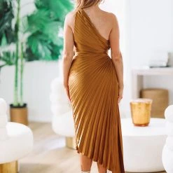 HAZEL & OLIVE What Dreams Are Made Of Maxi Dress - Bronze -HAZEL & OLIVE shop hazel olive what dreams are made of maxi dress bronze 37276233433282