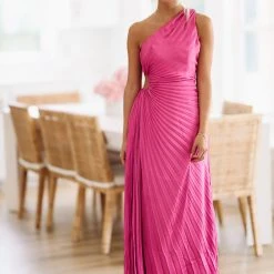 HAZEL & OLIVE What Dreams Are Made Of Maxi Dress - Magenta Pink -HAZEL & OLIVE shop hazel olive what dreams are made of maxi dress magenta pink 37504160628930