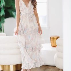 HAZEL & OLIVE With My Whole Heart Maxi - Cream -HAZEL & OLIVE shop hazel olive with my whole heart maxi cream 36486853918914